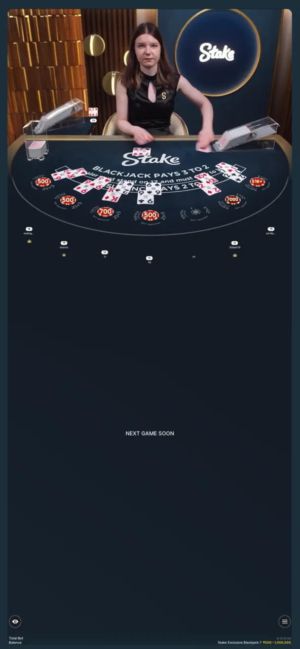 Stake gameplay select hand action winnings added instantly.