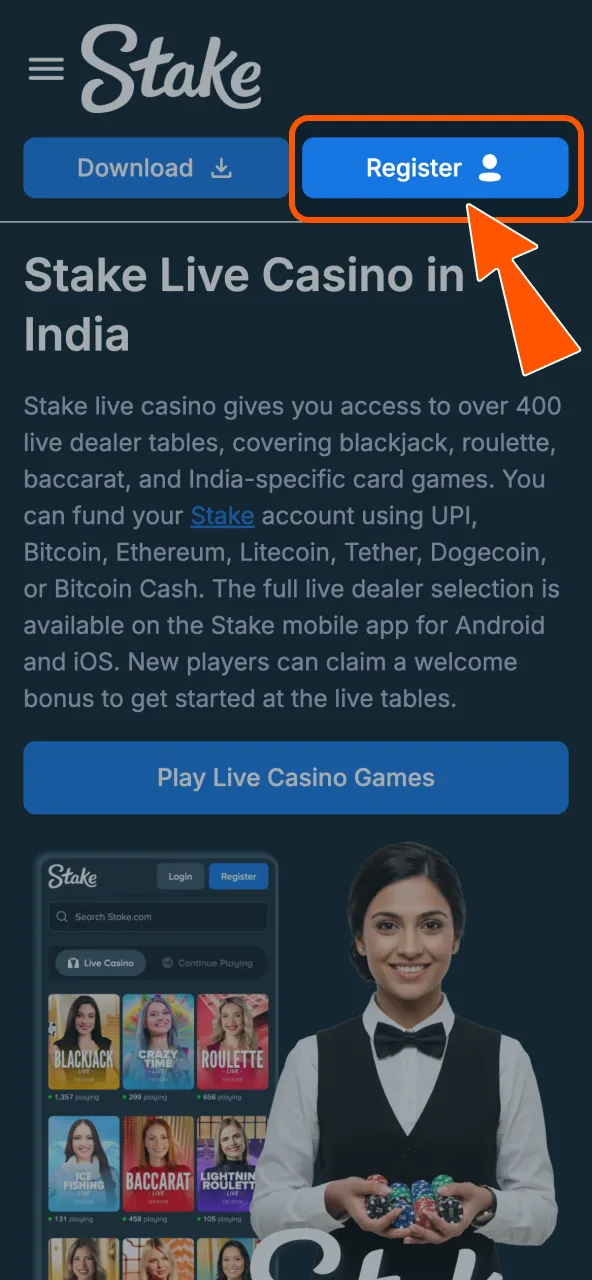 Stake registration requires filling details and creating profile.