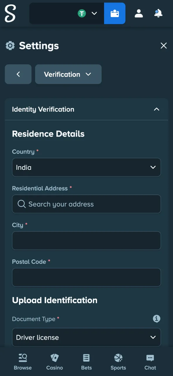 Complete Stake KYC process to activate account.