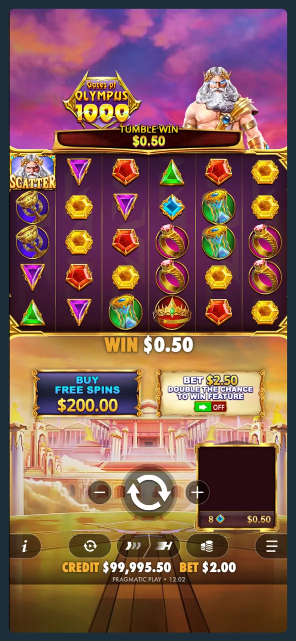 Confirm Stake wager amount prior to spin.
