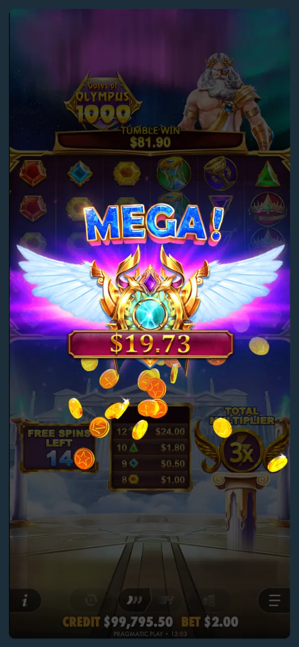 Play Stake slots using deposited balance.