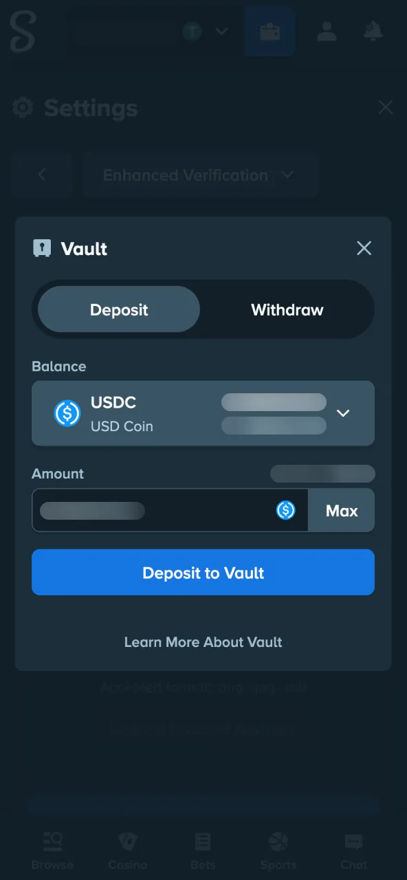 Stake cashier accepts multiple payment methods.