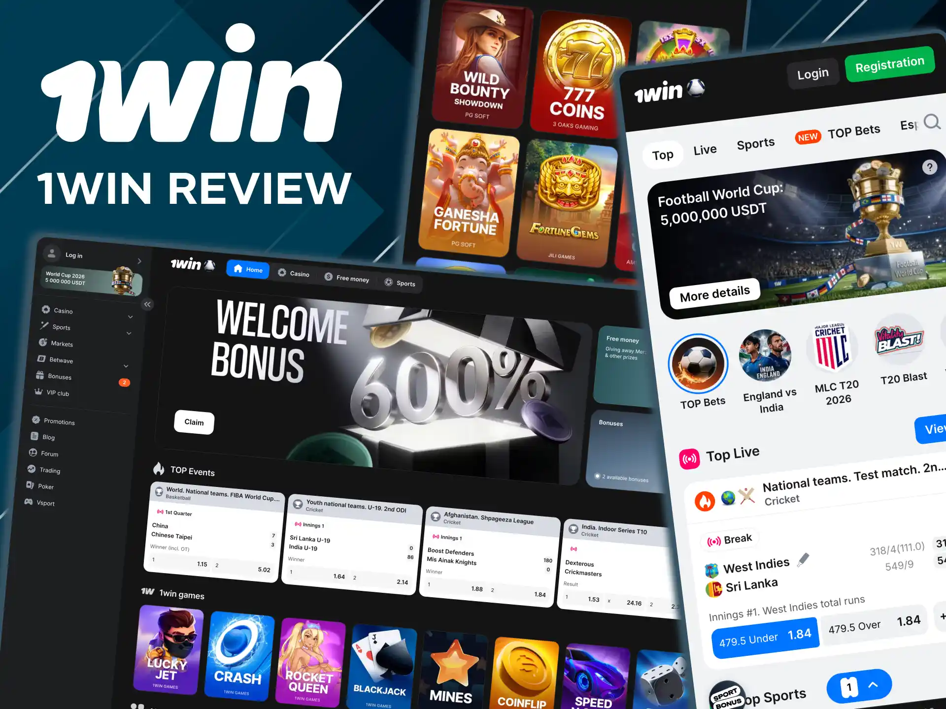 1win offers 500% welcome bonus for new Indian players.